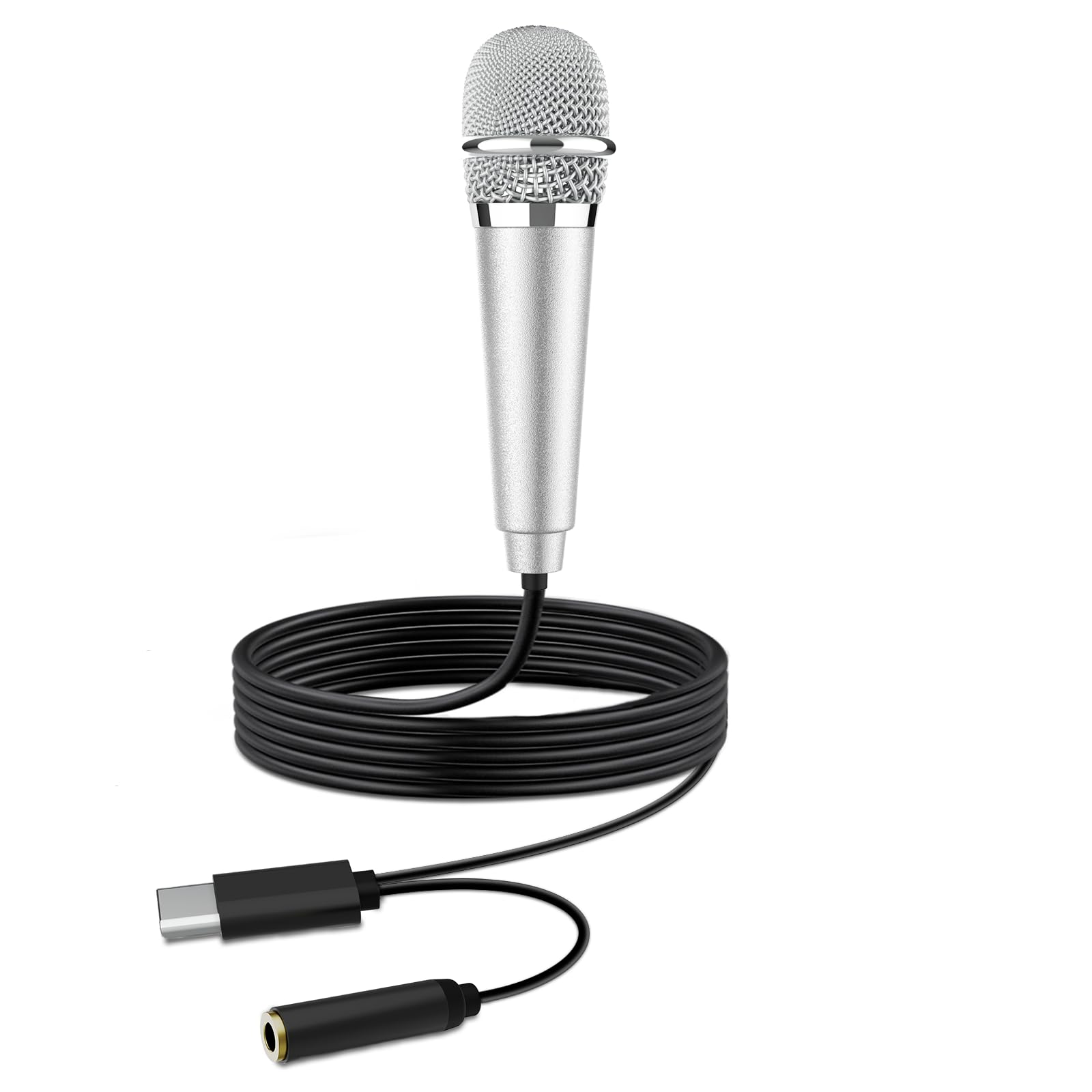 Usb C Mini Karaoke Microphone For Android Phone, Laptop, Tablets Small Asmr Microphone For Voice Video Recording Singing, Vloggi